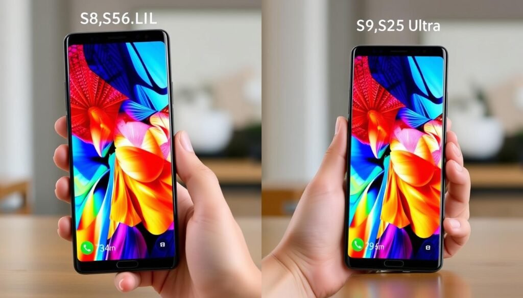 Comparativo das telas do Galaxy S24 Ultra (6.8 Comparativo das telas do Galaxy S24 Ultra (6.8