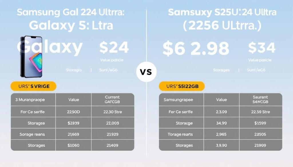 Comparativo de preços entre Galaxy S24 Ultra e S25 Ultra Comparativo de preços entre Galaxy S24 Ultra e S25 Ultra